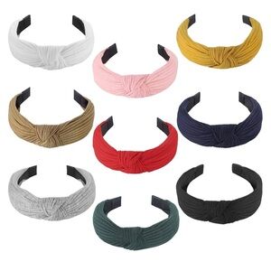 White and Pink Knotted Hair Accessories Set